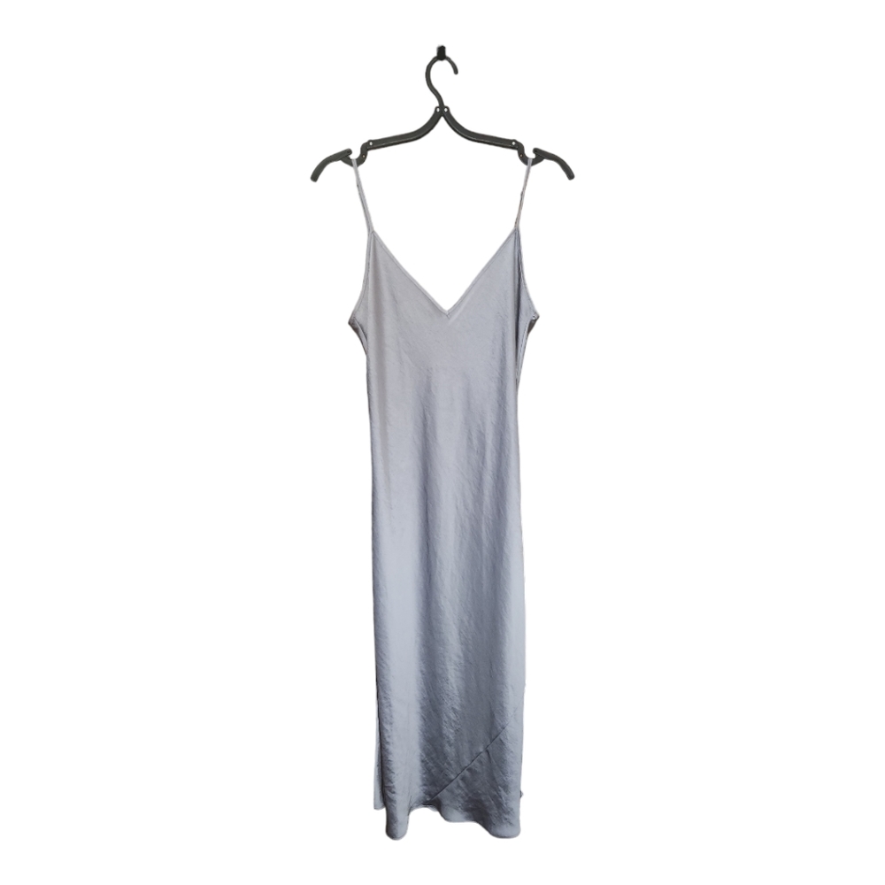 Wilfred Only Slip Satin Midi Dress- Ardoise
